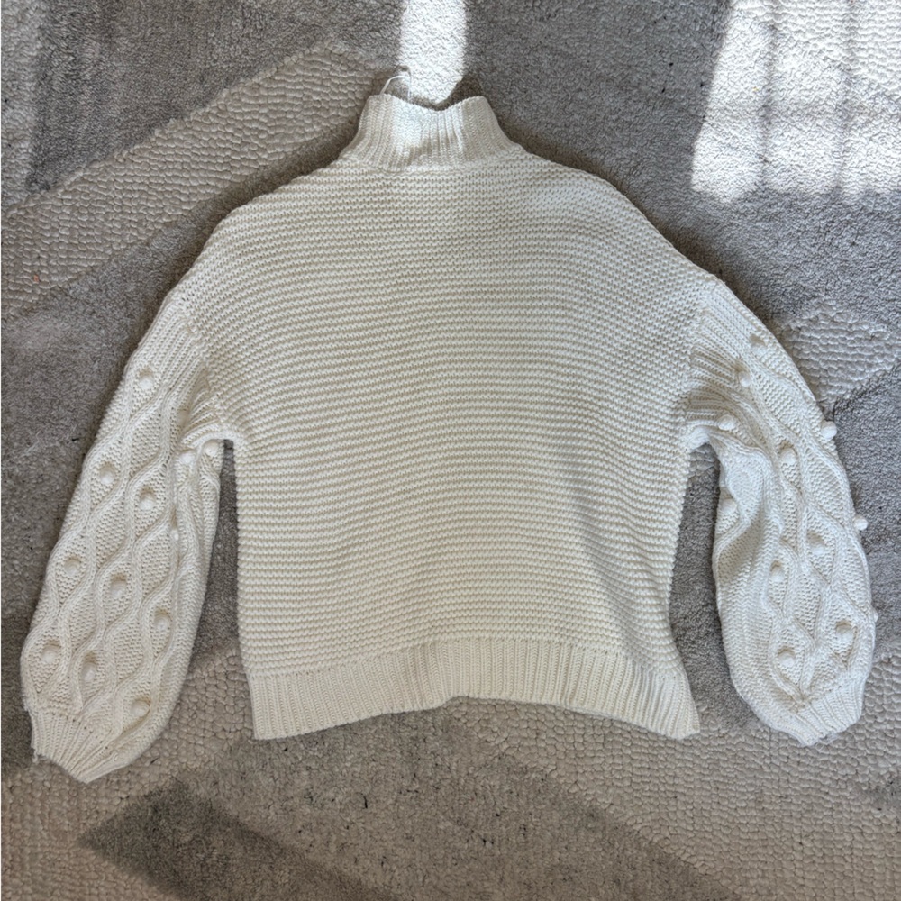 American Eagle Outfitters White Cowl Neck Sweater